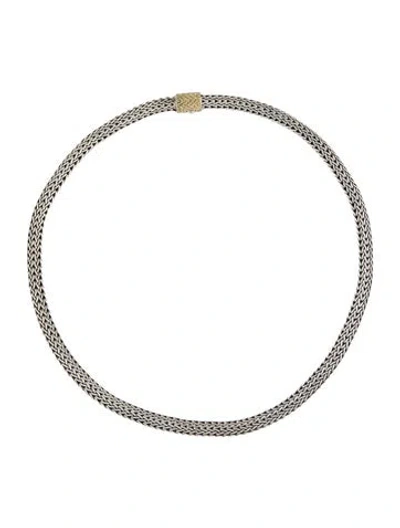 Pre-owned John Hardy Two-tone Icon Chain Necklace, 18" In Multi