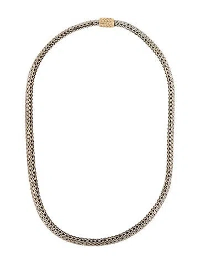 Pre-owned John Hardy Two-tone Icon Chain Necklace, 18" In Multicolor