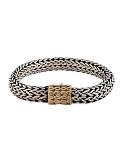 Pre-owned John Hardy Two-tone Icon Classic Chain Bracelet, 6.5" In Multicolor