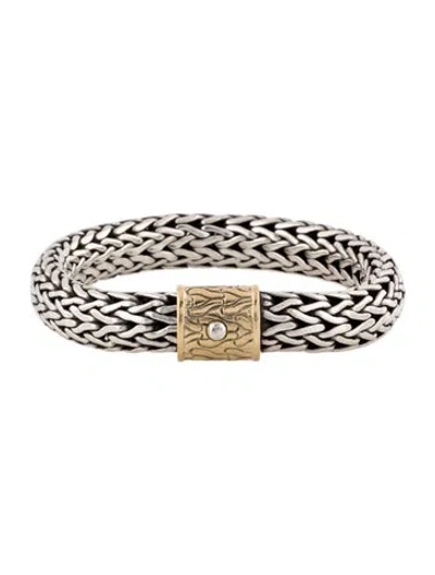 Pre-owned John Hardy Two-tone Icon Classic Chain Bracelet, 6.75" In Multicolor