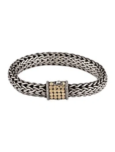 Pre-owned John Hardy Two-tone Icon Dot Bracelet, 6.75" In Multi