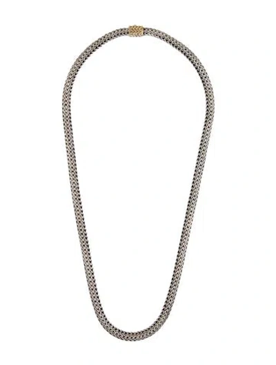 Pre-owned John Hardy Two-tone Icon Necklace, 22.25" In Multicolor