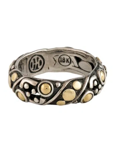 Pre-owned John Hardy Two-tone Jaisalmer Band In Multicolor