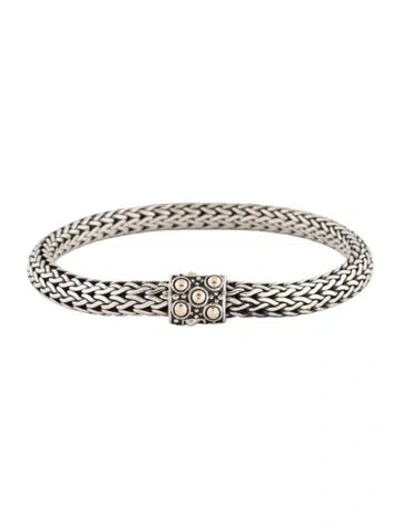 Pre-owned John Hardy Two-tone Jaisalmer Classic Dot Chain Bracelet, 6.5" In Multicolor