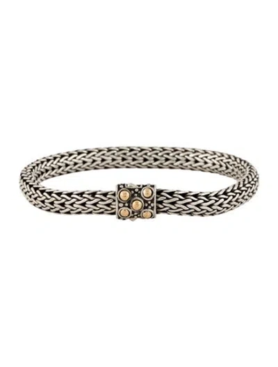 Pre-owned John Hardy Two-tone Jaisalmer Dot Chain Bracelet, 6.5" In Multi