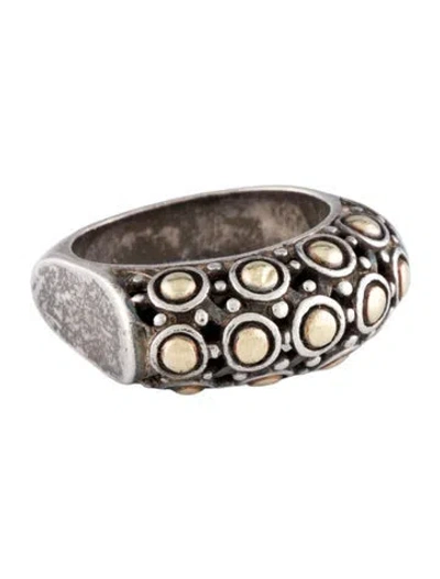 Pre-owned John Hardy Two-tone Jaisalmer Dot Ring In Multi