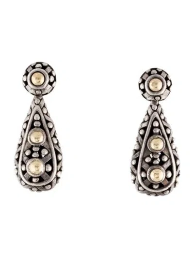Pre-owned John Hardy Two-tone Jaisalmer Drop Earrings In Multi