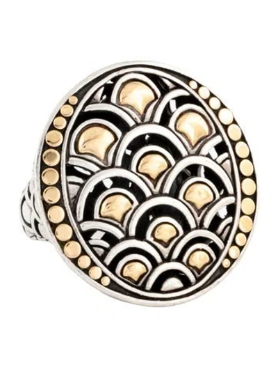 Pre-owned John Hardy Two-tone Legends Naga Cocktail Ring In Multicolor