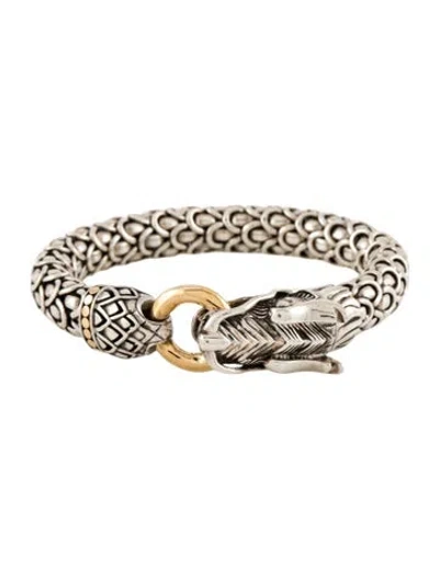 Pre-owned John Hardy Two-tone Legends Naga Dragon Bracelet, 7" In Multi