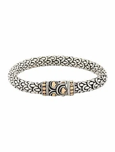 Pre-owned John Hardy Two-tone Legends Naga Scale Bracelet, 6.75" In Multi