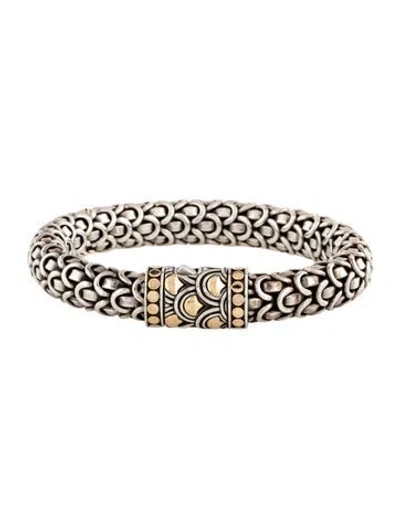 Pre-owned John Hardy Two-tone Legends Naga Scale Bracelet, 7" In Multi