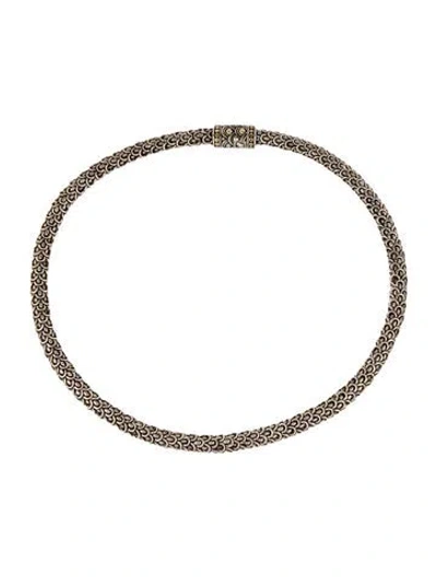 Pre-owned John Hardy Two-tone Legends Naga Scaled Necklace, 15" In Multi