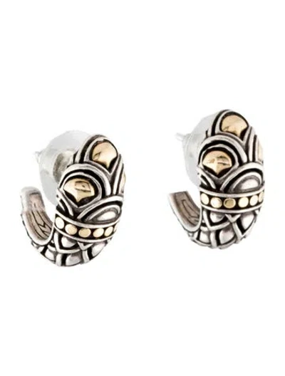 Pre-owned John Hardy Two-tone Legends Naga Shrimp Earrings In Multi