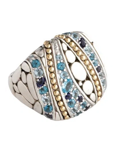 Pre-owned John Hardy Two-tone Multistone Kali Lavafire Cocktail Ring