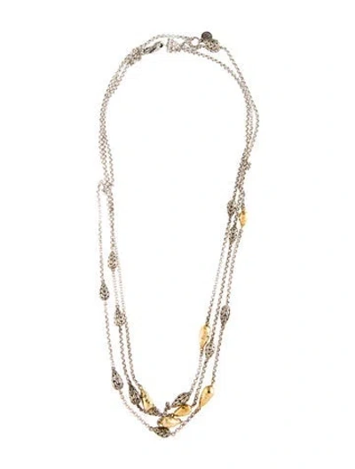 Pre-owned John Hardy Two-tone Multistrand Station Necklace, 19"