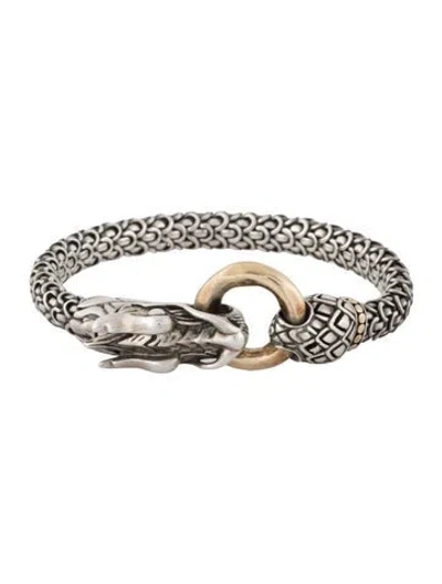 Pre-owned John Hardy Two-tone Naga Bracelet, 6.25" In Multicolor