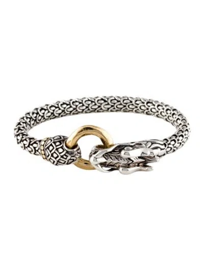 Pre-owned John Hardy Two-tone Naga Bracelet, 6.5" In Multi
