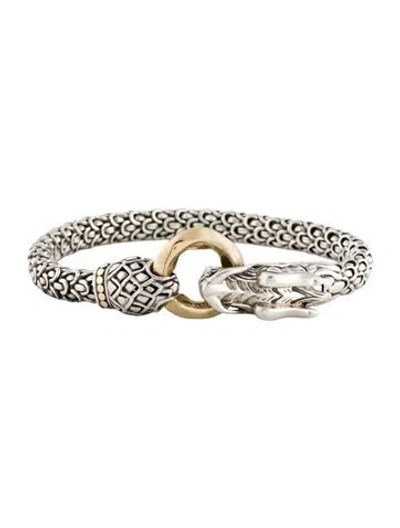 Pre-owned John Hardy Two-tone Naga Bracelet, 6.75" In Multi