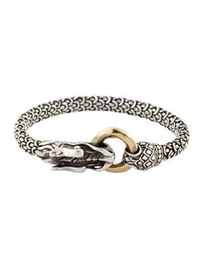 Pre-owned John Hardy Two-tone Naga Bracelet, 7" In Multi