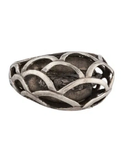 Pre-owned John Hardy Two-tone Naga Dragon In Dome Ring In Multicolor