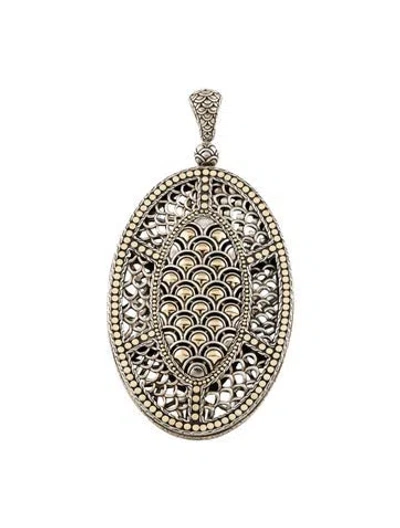 Pre-owned John Hardy Two-tone Naga Dragon Statement Pendant In Multi