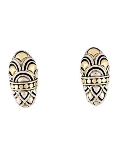 Pre-owned John Hardy Two-tone Naga Shrimp Earrings In Multi