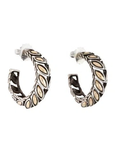 Pre-owned John Hardy Two-tone Padi Hoop Earrings In Multi