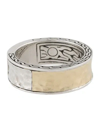 Pre-owned John Hardy Two-tone Palu Band Ring In Multicolor