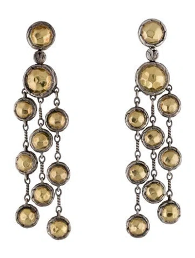 Pre-owned John Hardy Two-tone Palu Chandelier Earrings In Multi
