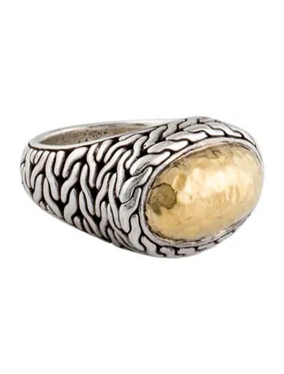 Pre-owned John Hardy Two-tone Palu Cocktail Ring In Multi