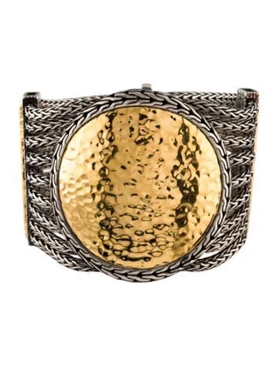 Pre-owned John Hardy Two-tone Palu Hammered Multistrand Bracelet