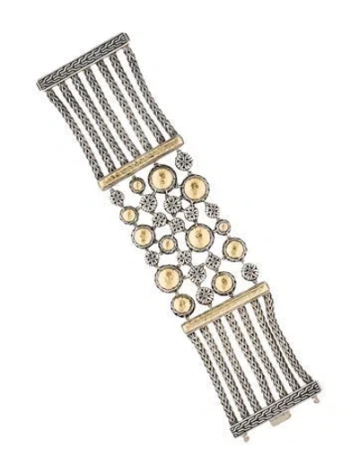 Pre-owned John Hardy Two-tone Palu Multistrand Bracelet, 6.75"
