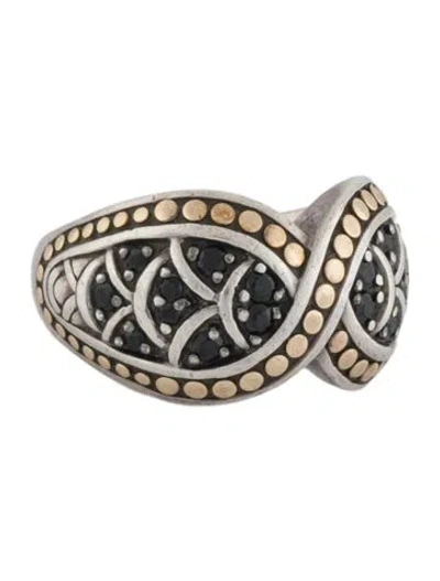 Pre-owned John Hardy Two-tone Sapphire Naga Legends Infinity Ring In Multi