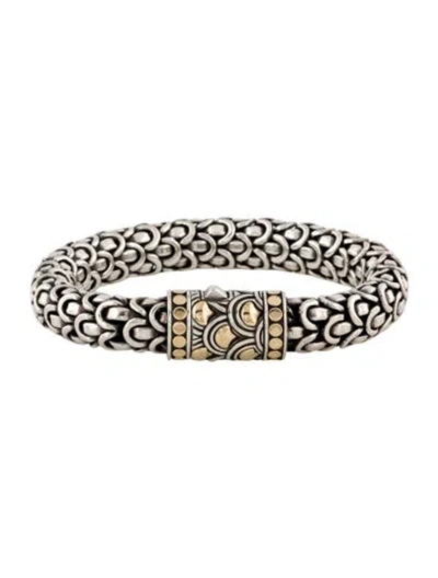 Pre-owned John Hardy Two-tone Scale Link Bracelet, 6.25" In Multi
