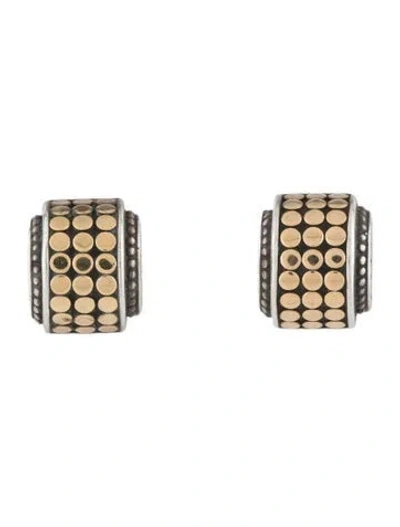 Pre-owned John Hardy Two-tone Stud Earrings In Multicolor
