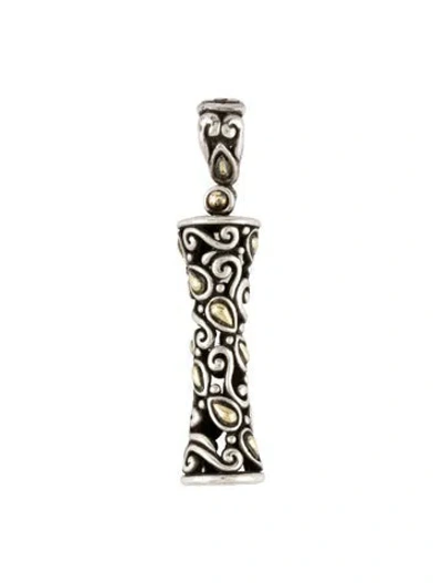 Pre-owned John Hardy Two-tone Tube Pendant In Multicolor