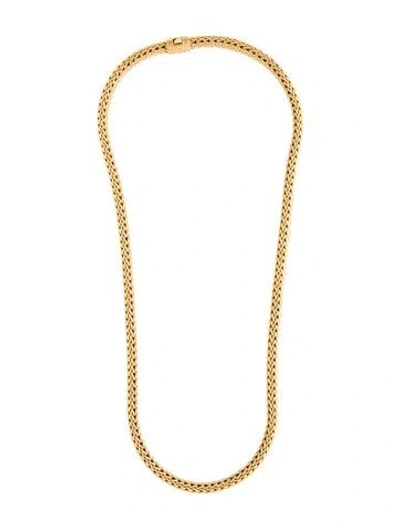 Pre-owned John Hardy Vintage 18k Chain Link Necklace, 18" In Multi