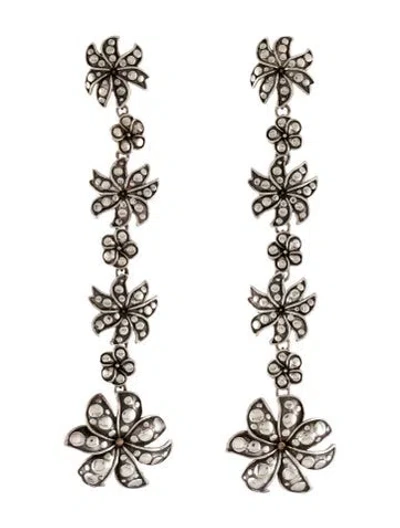 Pre-owned John Hardy Vintage Ayu Dot Flower Drop Earrings In Multi