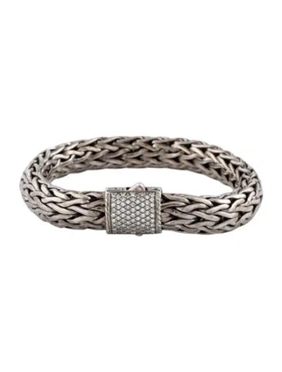Pre-owned John Hardy Vintage Diamond Icon Bracelet, 6.75" In Multicolor