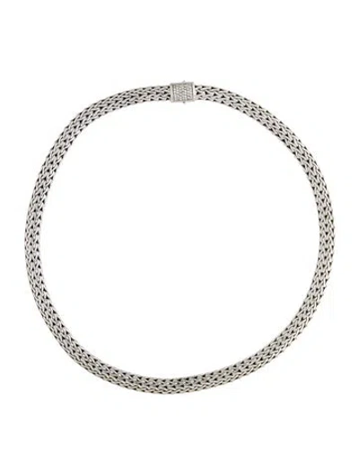 Pre-owned John Hardy Vintage Diamond Icon Chain Necklace, 18.5" In Multi