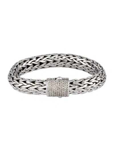 Pre-owned John Hardy Vintage Diamond Icon Classic Chain Bracelet, 6.5" In Multicolor