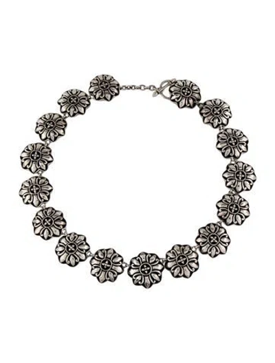 Pre-owned John Hardy Vintage Flower Link Necklace, 18" In Multi
