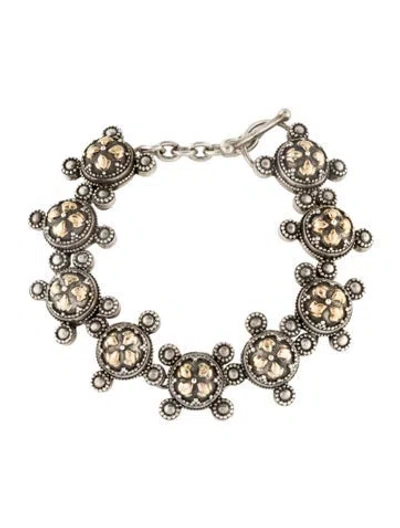 Pre-owned John Hardy Vintage  Two-tone Ornate Link Bracelet, 6.75" In Multi