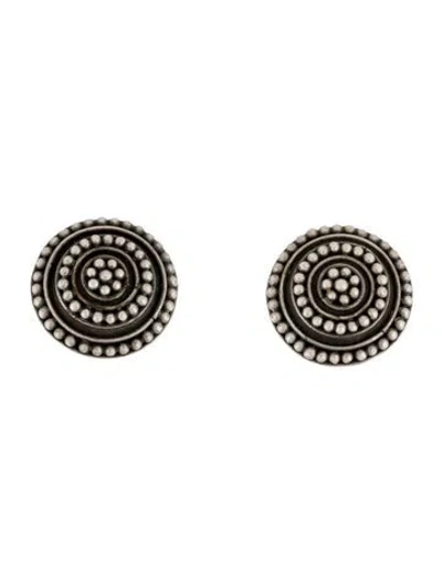 Pre-owned John Hardy Vintage Round Clip-on Earrings In Multi