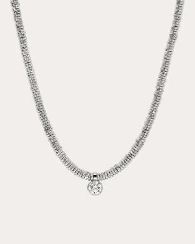 John Hardy Women's 1ctw Diamond Jh Lovestruck Heishi Necklace In Silver