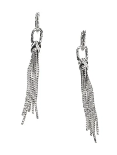 John Hardy Women's Asli Silver Engraved Tassel Earrings