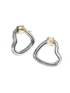 John Hardy Women's Bamboo Drop 14k Gold & Sterling Silver & 0.08 Tcw Diamond Pavé Earrings In Silver