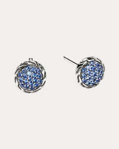 John Hardy Jh Essential Pavé Stud Earring, 7mm In Purple