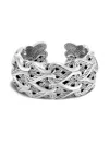 John Hardy Classic Asli-link Sterling Silver Medium Kick Cuff Bracelet In Silver