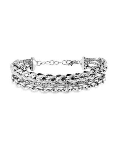 John Hardy Asli Classic Chain Link Multi Row Bracelet In Silver